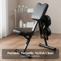 Folding Dermal Design Chair Foldable Portable Massage Chair Adjustable Professional Furniture for Physical Therapists, Beauticians, Spas
