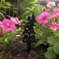 Garden Silhouette Fairy Bird Metal Stake Ornament for Lawn and Yard Decor