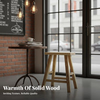 Long-Lasting Solid Wood Stool Mortise and Tenon Joinery Elm Wood Stool Stable Design Multi-Purpose for Homeowners, Business Owners, Restaurant, Dining Room, Kitchen, Entryway