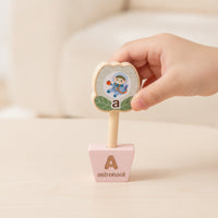 Alphabet Matching Toy Wooden Letter Matching Blocks Child-Centered Word Spelling Game for Preschool