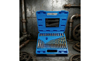 49 Pieces Multi-Purpose Nut Extractor Drill Bit Set Storage Case Broken Screw Extractor Kit Strong Grip Hex Screw Removal Tool Set High Hardness for Mechanics, Technicians, DIY Users, Workshop, Repair Shop, Garage