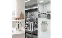 Stainless Steel Canister with Clamp Food-Grade Stainless Steel Container Brushed Metal Sealed Storage Container for Kitchen