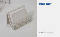 Crystal Business Card Holder, Elegant Desk Organizer, Office Decor, Assorted Colors