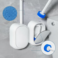 Disposable Toilet Brush Wall-Mounted Toilet Wand with Disposable Refills Refill Pads Hygienic Replacement Heads Single-Use