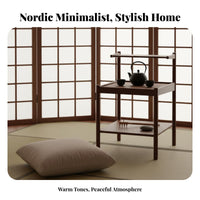 Solid Wood Frame Rattan Nightstand Minimalist Design 3-Tier Rattan Nightstand Space-Saving Bedside Table Sturdy Build for Apartment Dwellers, Homeowners, Renters, Small Areas, Guest Room