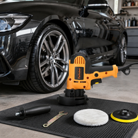 Yellow Variable Speed Corded Electric Car Polisher for Detailing & Home Garage