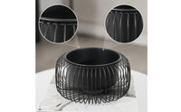 Wire Fruit Basket Sculptural Metal Wire Fruit Basket Industrial Decorative Bowl for Living Room, Shelf