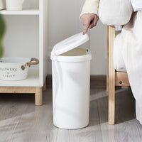 Nordic Style Press-Top Trash Can with Lid for Office Kitchen Bathroom