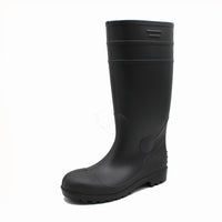 Men's Steel Toe Puncture-Proof PVC Safety Boots - Waterproof, Anti-Smash, Wear-Resistant, Insulated Work Shoes
