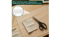Craft Mat for Stencil Stamp Multipurpose clear Ruler Mat Inch, Metric, and Angled Markings Art Supply for Desk