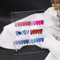 Japanese Style Clear Acrylic Nail Art Display Board for Gel Polish Color Cards and Nail Tips