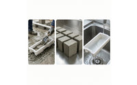 Interlocking Concrete Block Mold with Cores Non-Stick Masonry Block Mold Rectangular Concrete Form Reusable for Builders