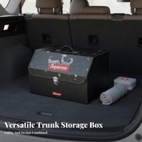 Foldable Car Storage Box Space Saving Foldable Trunk Box Large Capacity Foldable Trunk Container for Families, Drivers, Road Trips, Camping, Garage