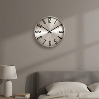Minimalist Wall Clock Noiseless Mechanism Stainless Steel Clock Radio Controlled House Decoration for Bedroom