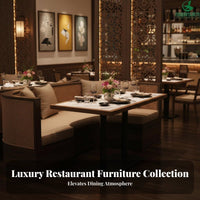 Woven Booth and Chair Set Southeast Asian Design Professional-Grade Furniture Padded Seat 500 Lb Weight Capacity