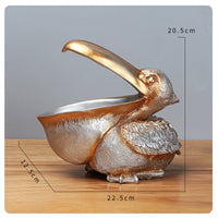 Seabird Figurine Textured Seabird Figurine Bowl Functional Key Holder for Collectors, Bookshelf, Office
