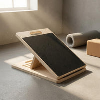 Natural Wood Finish Slant Board Sturdy Wooden Slant Board Stable Design Wooden Incline