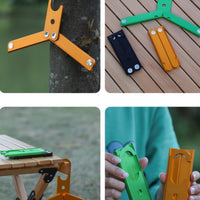 Aluminum Foldable Travel Hanger Compact Foldable Clothes Hanger Lightweight Folding Hangers Space-Saving for Campers