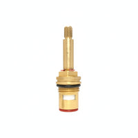 Brass Faucet Cartridge Threaded Faucet Valve Cartridge with Sealing Seal Tap Gland Splined Hardware Hot and Cold Water