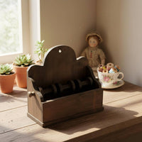 Distressed Tabletop Display Shelf Decorative Home Decor Stable Storage Furniture for Photo Staging