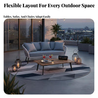 Waterproof 4-Piece Wicker Seating set Weather-Resistant Outdoor Furniture long-lasting Patio Set Comfortable paddings for Adults, Families, Homeowners, Garden, Terrace, Balcony, rearyard