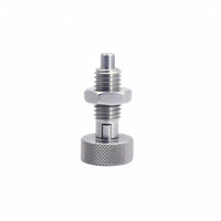 Stainless Steel Self-Locking Indexing Plunger Anti-Corrosion Coil Loaded Plunger Fastener Precision Machined Knurled Head Indexing Fastener Wear-Resistant