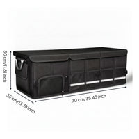 Collapsible Car Trunk Organizer with Lid Portable Car Trunk Organizer Sturdy Cargo Storage Box with Lid Heavy-Duty for Camping