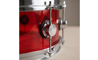 Acrylic Snare Drum Transparent Snare Drum with Metal Hoops Polished Bottom Hoop for Rehearsal