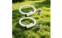 2 Pieces Ribbed Pool Vacuum Hose Set Clamp-Style Corrugated Pool Hose