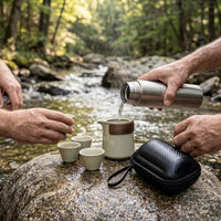 Travel Tea Set, For 3 People, Ceramic, Portable Tea Set, 280ml Teapot, 35ml Teacups