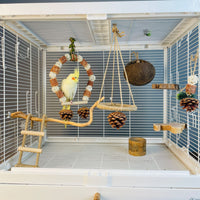 Wooden Parrot Climbing Ladder Toy for Beak and Claw Care