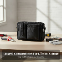 Compact Utility Pouch Waist Tool Bag Rectangular Tool Waist Bag Zippered Multiple Pockets for Work Place