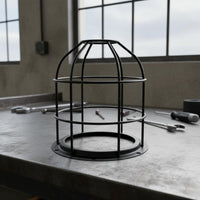 Bulb Shock Barrier Resistant Bulb Protector Heavy-Duty Wire Cage Lamp Protector for Workshop, Warehouse, Basement