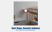 LED Night Light, Heart-Shaped, Smart Light Control, Eye-Caring, Bedroom, Infant Feeding, Random Color
