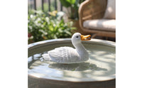 Buoyant Duck Outdoor Pond Ornament with Molded Feathers Compact Duck Decoy Statue for Water Gardens