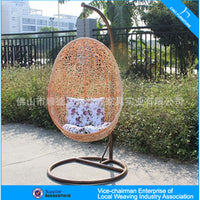 Outdoor Wicker Swing Chair Rattan Hanging Basket for Patio Garden