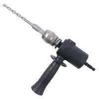 Textured Grip Drill-to-Hammer Converter Head Side Handle Electric Drill Hammer Adapter Round Hand Protector Hammering Tool Adapter Matte Black