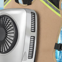 Portable Air-Cooling Vest with Fan Reflective Cooling Vest Adjustable Lightweight for Golfers, Outdoor Work