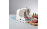 Compact Foldable Meat Cutter Circular Blade Electric Meat Cutter Transparent Tray