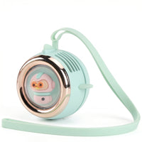 Three-Speed Hanging Neck Fan Safeguard Grille Portable Hanging Neck Fan Side Ventilation Slots