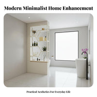 Partition Shelf with Glass Panel Light Luxury Design Entryway Partition Cabinet Modern Minimalist Design Privacy Screen
