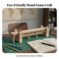 No Glue Needed 3D Wooden Brain Teaser Great Gift Idea Chinese Architecture Brain Teaser Brain Teaser for Hobbyists, Home Decor, Office Desk
