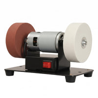 Metal Housing Two-wheelWheel Bench Grinder Black Base Electric Bench Grinder Multi-Purpose Benchtop Sander Red Switch for Workbench