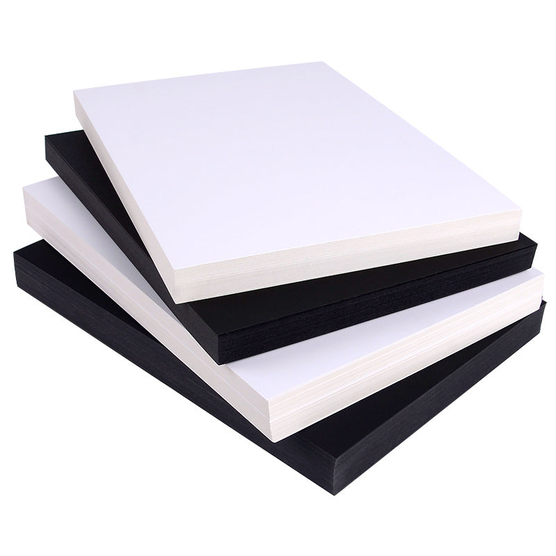 A3/A4 Black and White Thick Cardstock for Drawing, Painting, and Business Cards - Art Paper