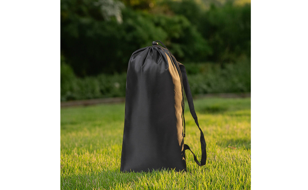 Drawstring Bag with Shoulder Strap Water-Repellent Cylindrical Storage Bag Foldable Stuff Sack for Campers, Anglers, Camping, Fishing