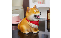 Shiba Dog Piggy Bank Cute Japanese Dog Piggy Bank Creative Statue for Kids, Desk