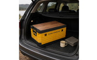Car Trunk Organizer Wood-Grain Lid folding Storage Box Table Stool Foldable Household Organizer