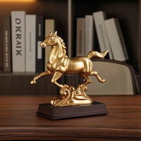 Horse Figurine with Pedestal Tabletop Horse Figurine Decorative for Living Room