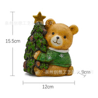 Resin Bear Figurine Christmas Decoration for Home