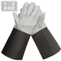 Cowhide Leather Welding Gloves for Industrial Safety and Protection